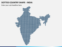 Dotted india map PPT slide