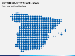 Dotted spain map PPT slide 