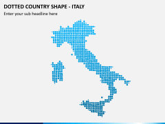Dotted italy map PPT slide