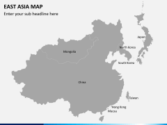 East asia map PPT slide 2