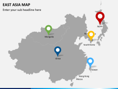 East asia map PPT slide 8