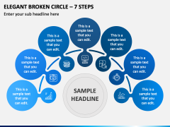 Elegant Broken Circle - 7 Steps PPT Slide 2