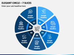 Elegant Circle - 7 Slices PPT Slide 2