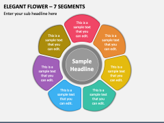 Elegant Flower - 7 Segments PPT Slide 1