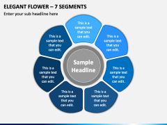 Elegant Flower - 7 Segments PPT Slide 2