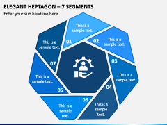 Elegant Heptagon - 7 Segments PPT Slide 2