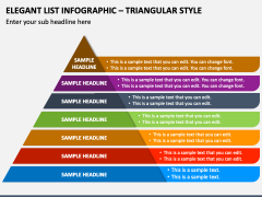 Elegant List Infographic - Triangular Style PPT Slide 1