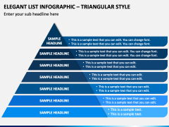 Elegant List Infographic - Triangular Style PPT Slide 2