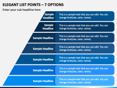 Elegant List Points - 7 Options PPT Slide 2