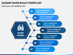 Elegant Seven Bullet Points List PPT Slide 2