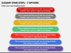 Elegant Stair Steps - 7 Options PPT Slide 1