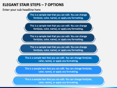 Elegant Stair Steps - 7 Options PPT Slide 2