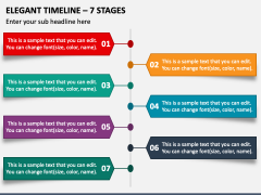 Elegant Timeline - 7 Stages PPT Slide 1
