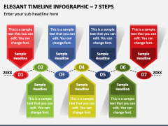 Elegant Timeline Infographic - 7 Steps PPT Slide 1