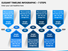 Elegant Timeline Infographic - 7 Steps PPT Slide 2