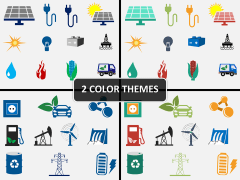 Energy icons PPT cover slide 