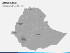 Ethiopia map PPT slide 2