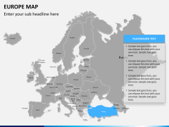 Europe map PPT slide 10