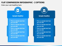 Flat Comparison Infographic - 2 Options PPT Slide 2