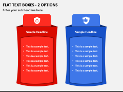 Flat Text Boxes - 2 Options PPT Slide 1