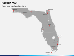 Florida map PPT slide 2