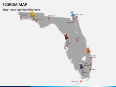 Florida map PPT slide 3