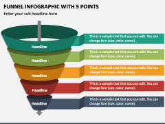 Funnel Infographic with 5 Points PPT Slide 1