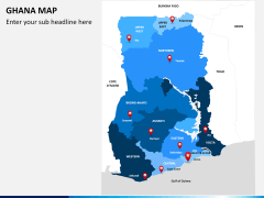 Ghana map PPT slide 1