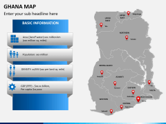 Ghana map PPT slide 15