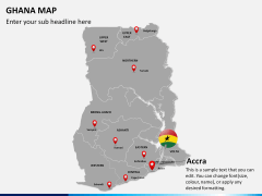 Ghana map PPT slide 17