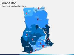 Ghana map PPT slide 2