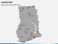 Ghana map PPT slide 3