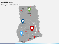 Ghana map PPT slide 7