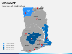 Ghana map PPT slide 9