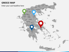 Greece map PPT slide 5