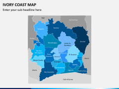 Ivory coast map PPT slide 1