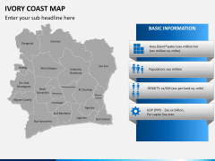 Ivory coast map PPT slide 17
