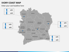 Ivory coast map PPT slide 18
