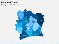 Ivory coast map PPT slide 2