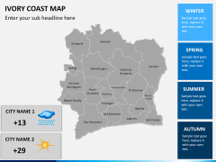 Ivory coast map PPT slide 21