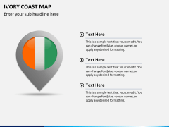 Ivory coast map PPT slide 22