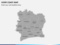 Ivory coast map PPT slide 3