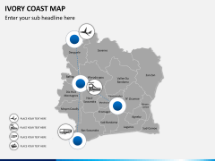 Ivory coast map PPT slide 6