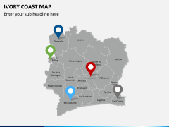 Ivory coast map PPT slide 7