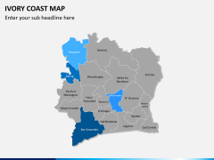 Ivory coast map PPT slide 9