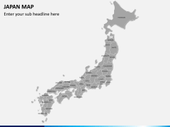 Japan map PPT slide 1