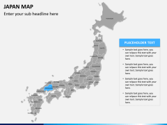 Japan map PPT slide 10