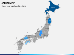 Japan map PPT slide 2