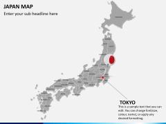 Japan map PPT slide 20