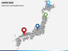 Japan map PPT slide 4